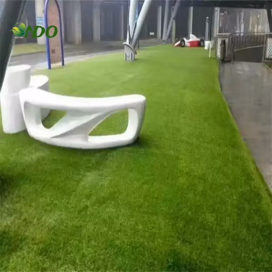 Tapete de grama paisagística 100% ecológico, grama artificial de alta resistência a raios UV para jardim ao ar livre